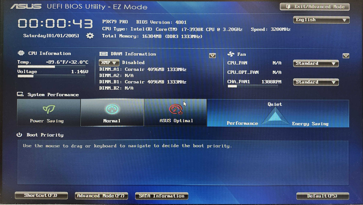 ASUS P9X79 Pro w/ Intel Core i7-3930K 3.20GHz, 16GB DDR3 & I/O Shield