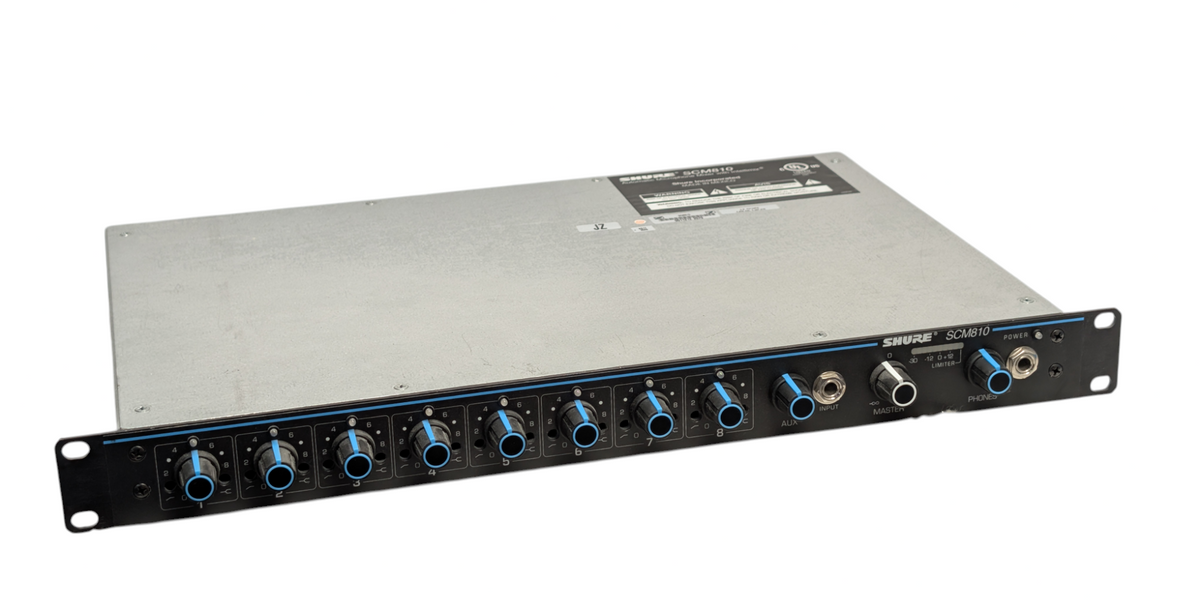 【SHURE】シェアマイクロフォンミキサーSCM810 SHURE SCM810 8 Channel Automatic Microphone Mixer with