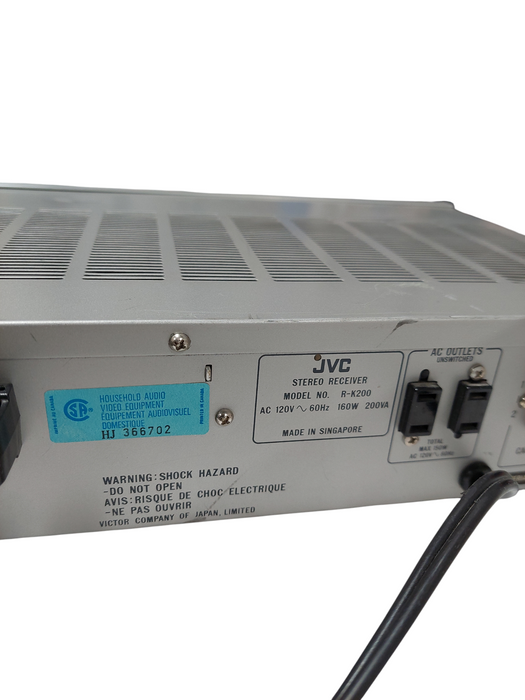 Vintage JVC Digital Synthesizer Stereo Receiver R-K200 Quartz Lock  =