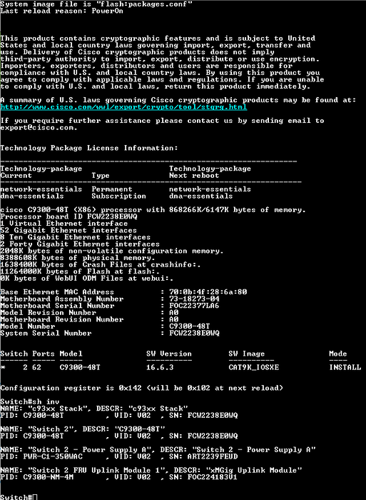 Cisco C9300-48T-E V02 | 48-Port Gigabit L2 Switch w/ C9300-NM-4M 10G Module $