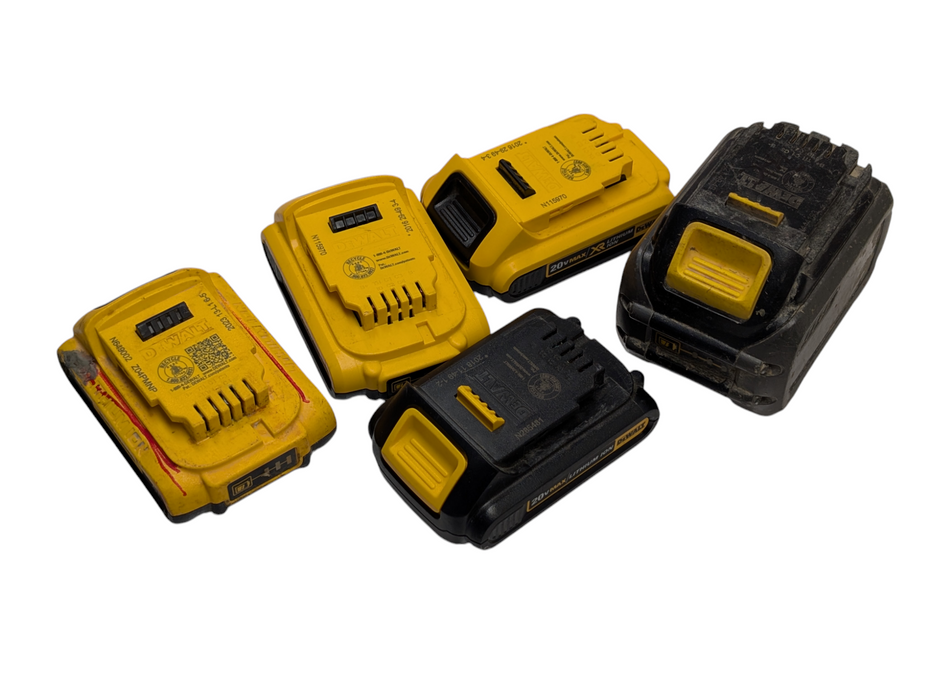 Lot of 5x DeWalt Power Tool Batteries READ  -