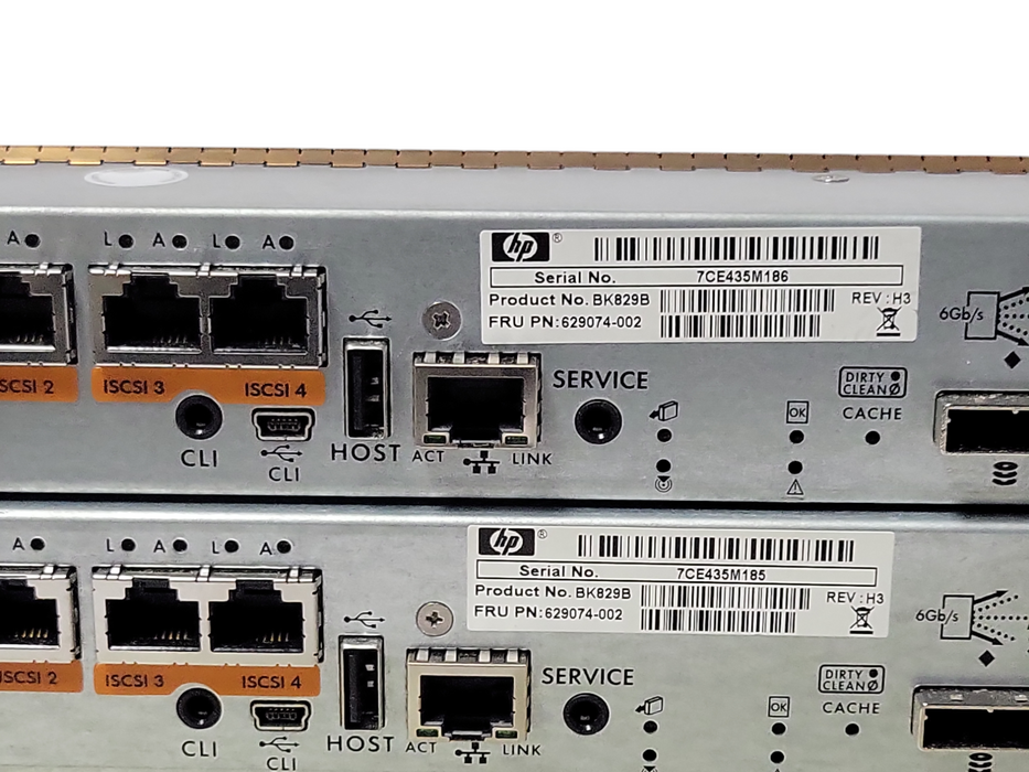 Lot of 2x HP BK829B 629074-002 P2000 G3 iSCSI MSA Array Controllers _