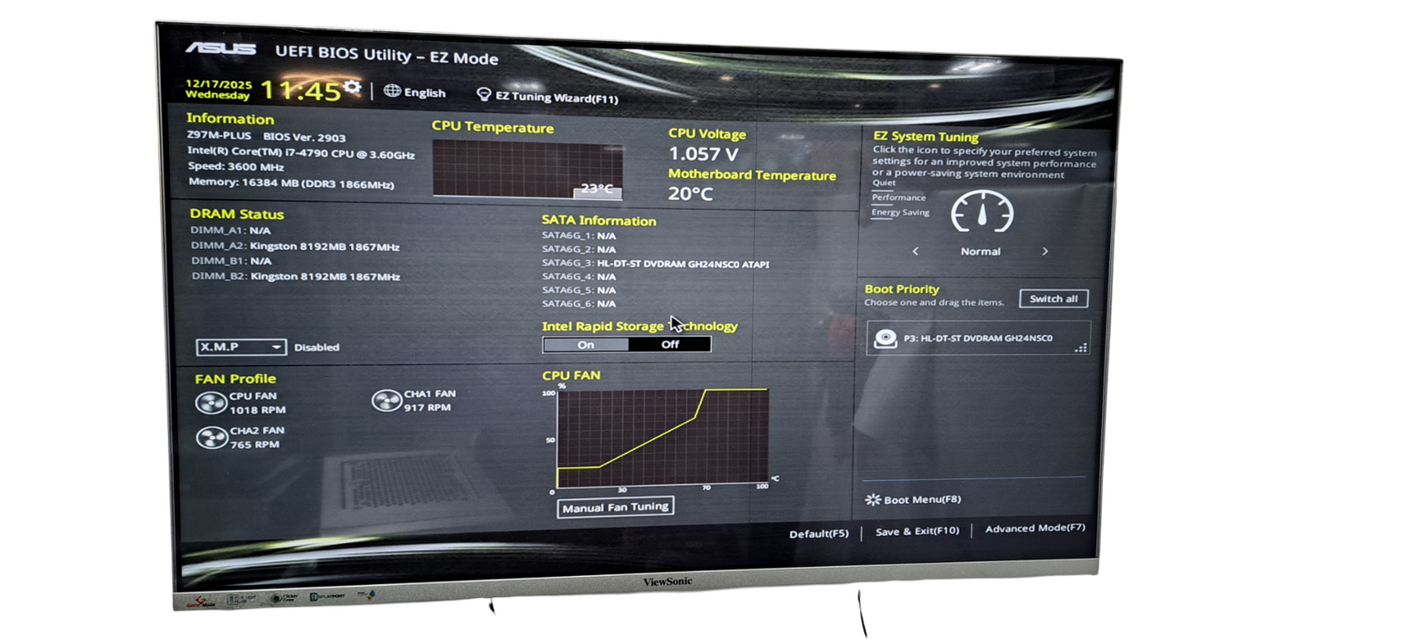 Custom PC i7-4790 CPU|16GB RAM DDR3|Z97M-PLUS|No HDD|READ