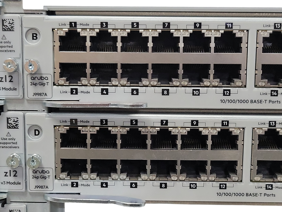 HPE Aruba 5412R zl2 switch w/ 6x J9990A, 1x J9827A, 2x J9987A, 4x PSU, SEE  _