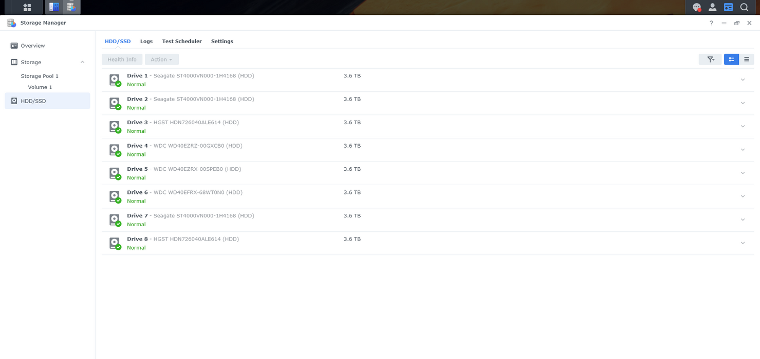 Synology DiskStation DS1815+ 8-Bay NAS Working With 8x 4TB HDDs $