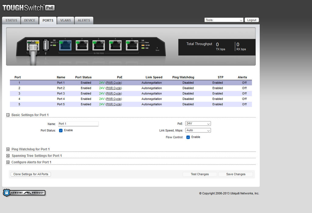 Ubiquiti TOUGHSwitch 5-Port Gigabit PoE 24V Switch TS-5-POE !