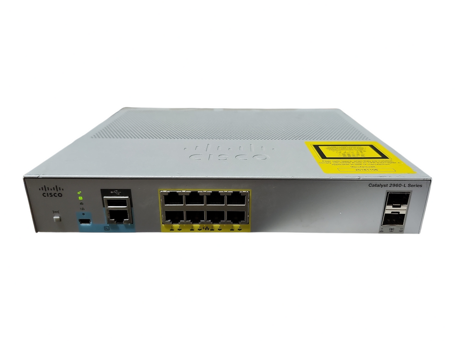 Cisco WS-C2960L-8PS-LLv01, 8-Port Gigabit PoE+ 2x SFP Silent Managed Switch