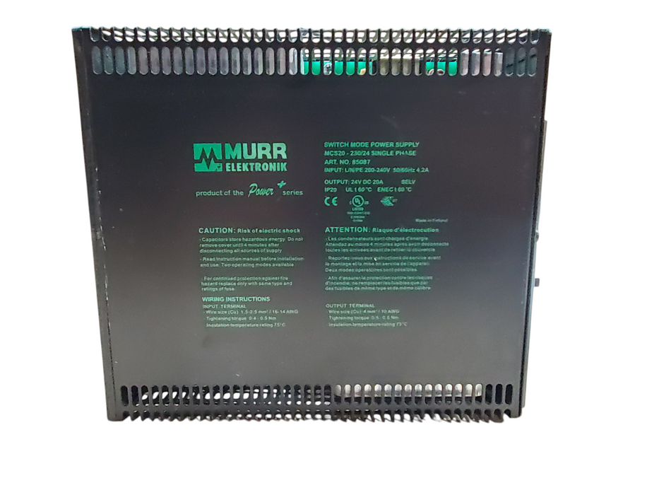 MURR Switch Mode Power Supply MCS20 - 230/24 Single Phase *READ*