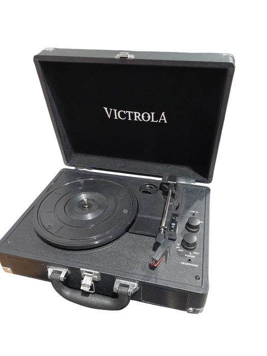 Bundle of 13 Records and Record Player Victrola Model: VSC-550BT =