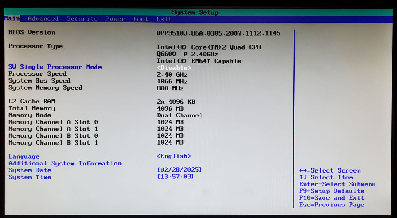 Intel Desktop Board E210882 Core 2 Quad Q6600 @ 2.40GHz 4GB RAM + I/O