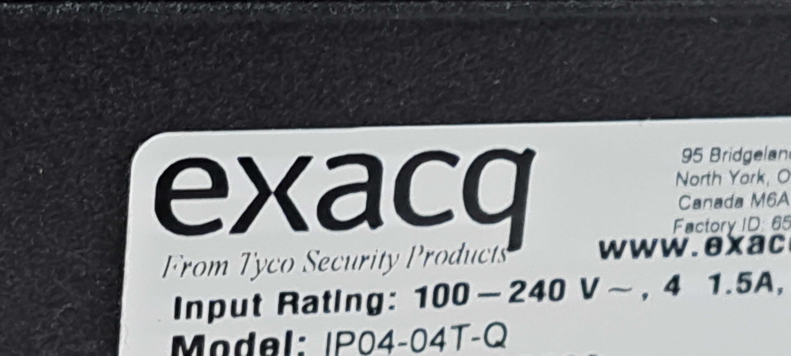 Exacq IP04‑O4T‑Q Network Video Recorder|Celeron G5900E CPU| 8GB DDR4|No HDD