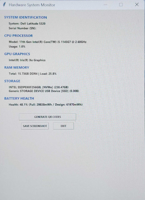 Dell Latitude 5320, i5-1145G7 2.60GHz, 16GB DDR4, 256GB NVMe, 65W PSU  Lap200