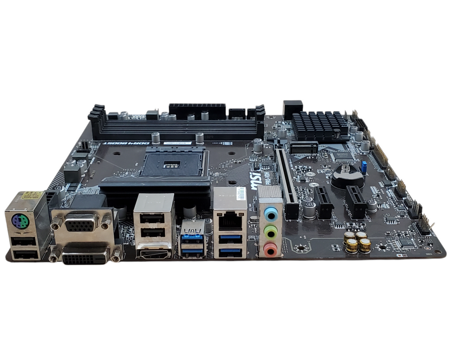 MSI B450M PRO-VDH Motherboard AM4 No I/O Shield - No CPU / No RAM *READ*