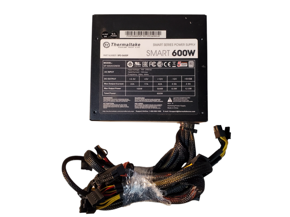 Thermaltake Smart Series 600W SPD-0600P 80 PLUS SP-600AH2NKW