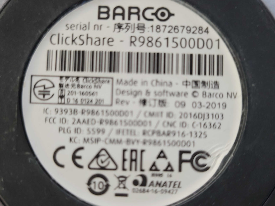 Barco Clickshare CSE-200+  with 2x R9861500D01 buttons _
