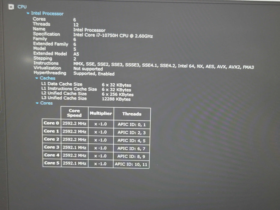 MSI GF65 Thin i7-10750H 16GB DDR4 RTX 3060 256GB NVMe NO Adapter READ β Lap200