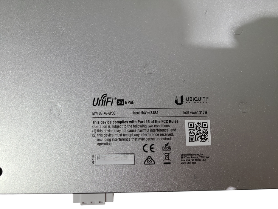 Ubiquiti UniFi US-XG-6POE 10Gb PoE Switch