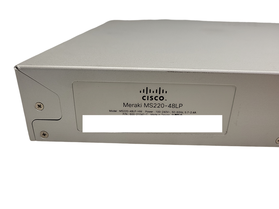 Cisco Meraki MS220-48LP 48x 1GE POE+ 4x1G SFP Port 1U Cloud Switch UNCLAIMED  Q$