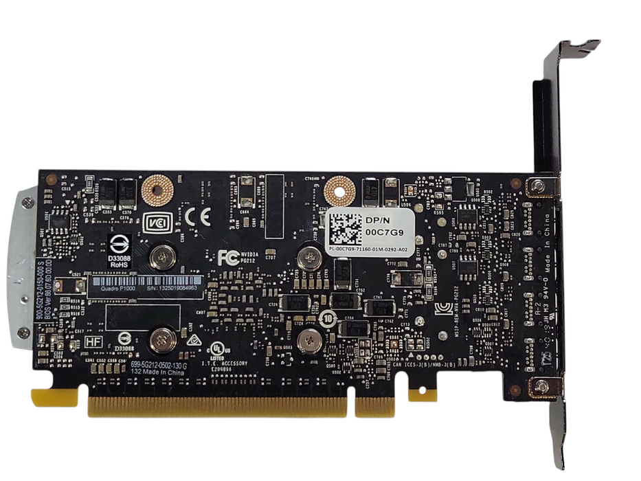 NVIDIA Quadro P1000 4GB GDDR5 4 x Mini DP Graphics Video, FH bracket _