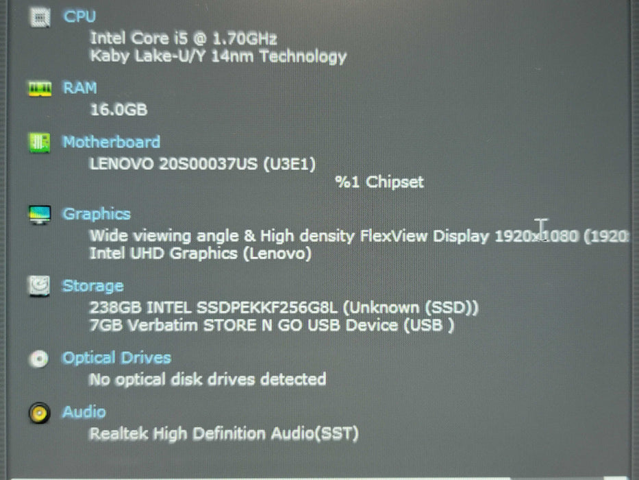 Lenovo ThinkPad T14 i5-10310U 16GB DDR4 256GB SSD READ β Lap200