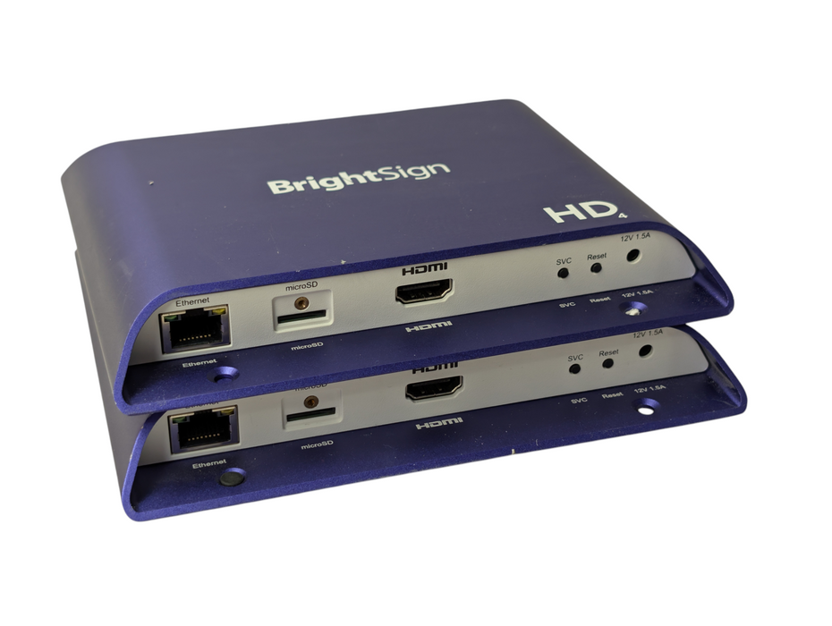 Lot of 2x BrightSign HD4 HD224 Digital Signage Player  -