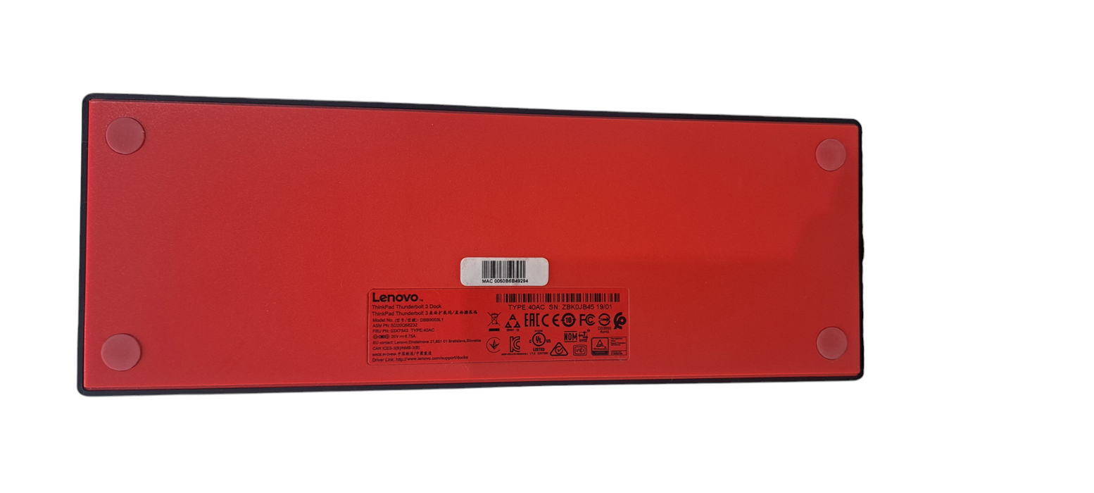Lenovo ThinkPad Thunderbolt 3 Dock Type 40AC W/ Power Adapter