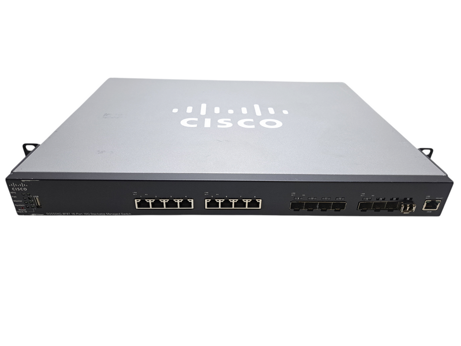 Cisco SG550XG-8F8T-K9 V02 | 16-Port 10-Gigabit Stackable Managed Switch )