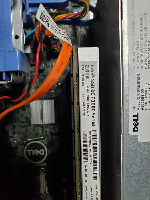 Dell OptiPlex 7070 SFF Intel i5-9500 CPU 3.0GHz 16GB RAM 2TB INTEL PCIE SSD