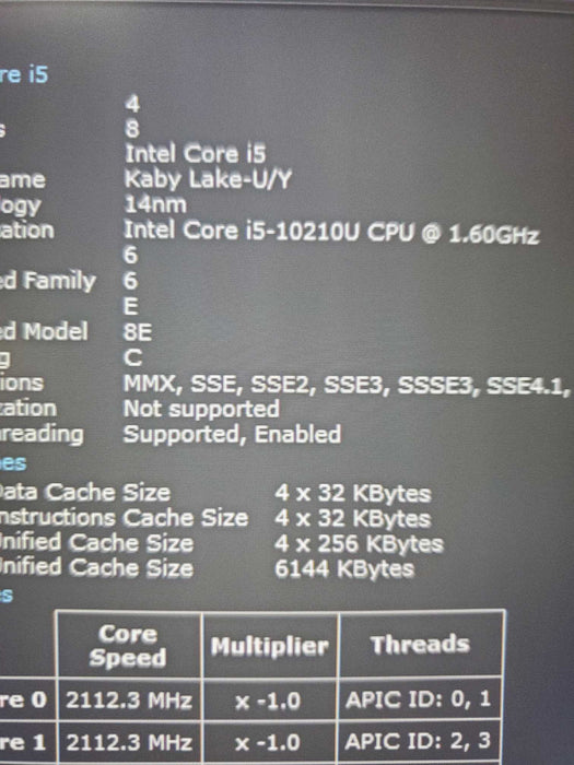 Dell Latitude 5310 i5-10310U 16GB RAM 256GB NVME  Lap200