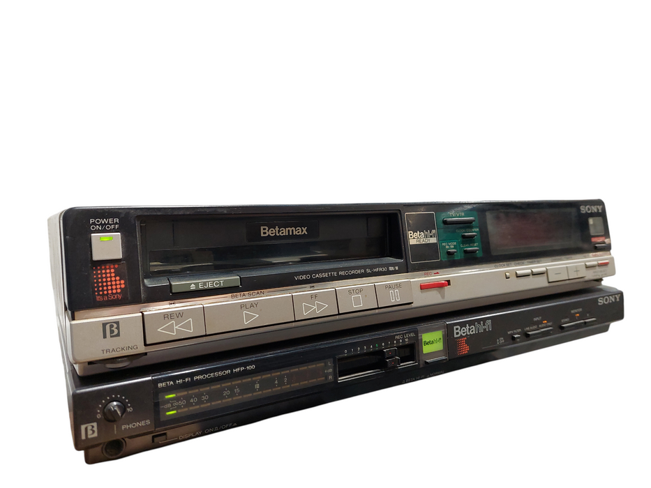 Sony BetaMax & Beta Hi-Fi Audio Video Bundle SL-HFR30 & HFP-100   =