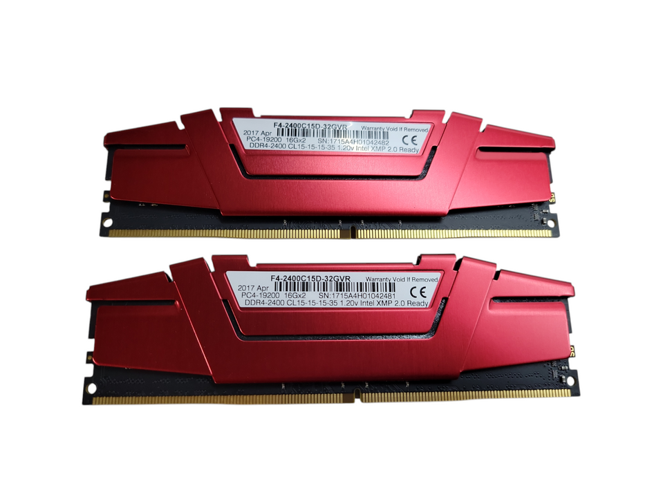 G.SKILL RIPJAWS V F4-2400C15D-32GVR 2x16GB DDR4 DESKTOP GAMING MEMORY %