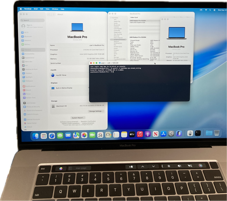 Apple MacBook Pro 16" i7-9750H 32GB RAM 512SSD Faulty Battery READ!