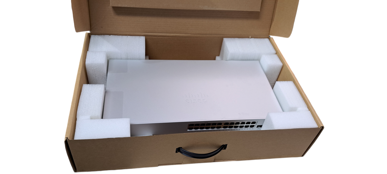 Cisco Meraki MS210-24P-HW 24x 1GE POE+ 4x 1G SFP 1U Cloud Switch UNCLAIMED Q