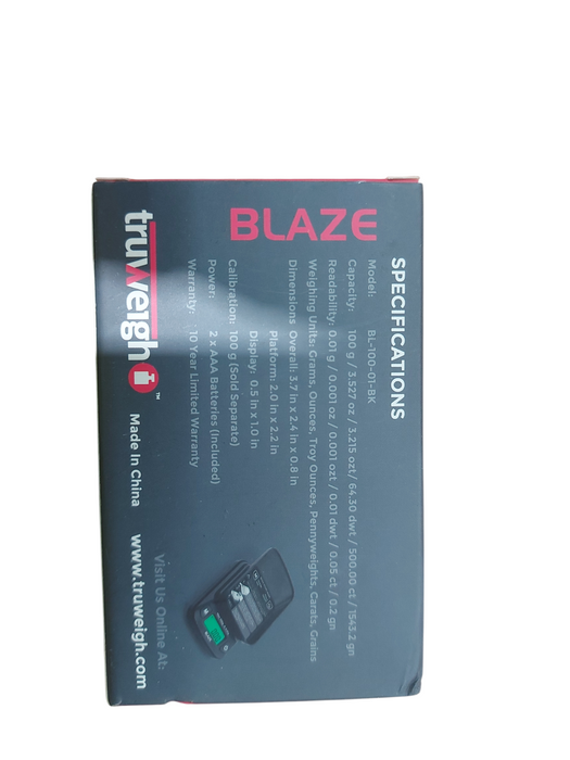 Lot 9x Truweigh Blaze Digital Mini Scale 100g X 0.01g (Black)
