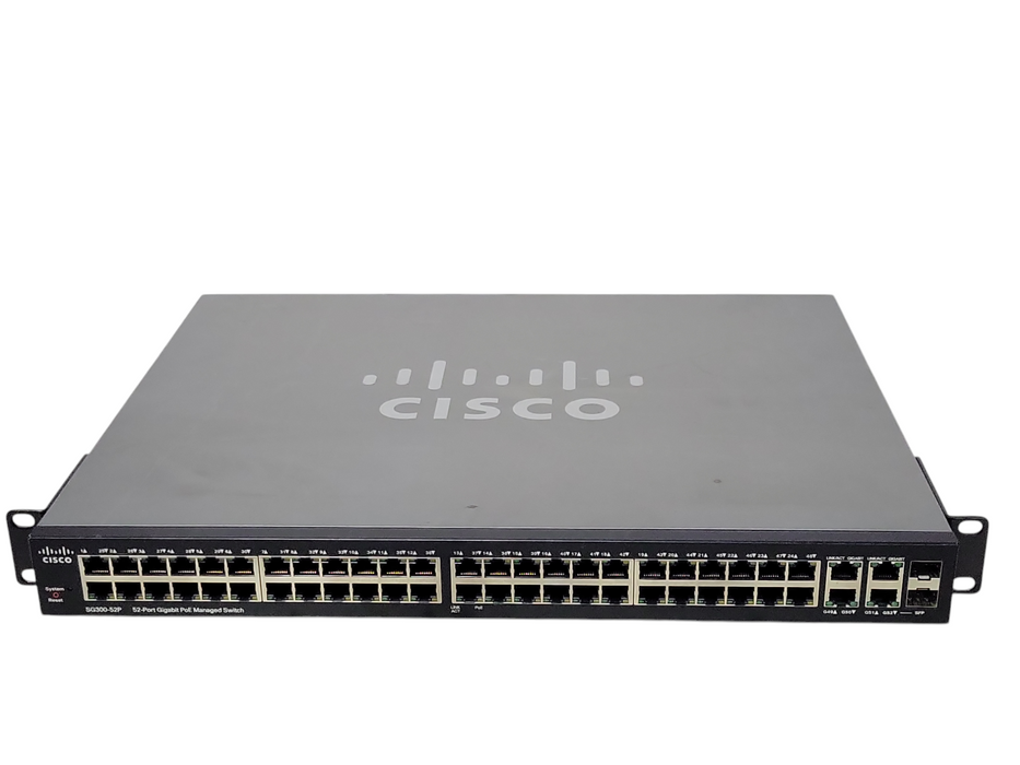 Cisco SG300-52P 52-Port Gigabit PoE Managed Switch SG300-52P-K9, READ _