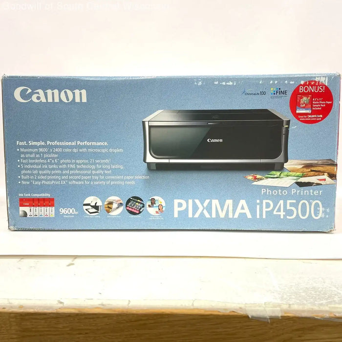 Canon Pixma iP4500 Digital Photo Inkjet Printer with Ink