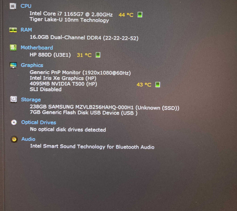 HP ZBook Firefly 14 G8 i7-1165G7 NVIDIA T500 4GB GPU 16GB RAM 256GB SSD  Lap200