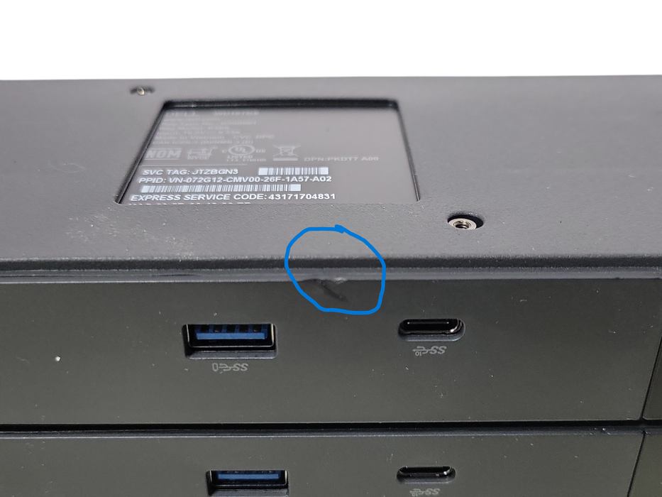 Lot of 2x OpenBox Dell WD19TBS K20A Thunderbolt USB-C Docking Station, READ _