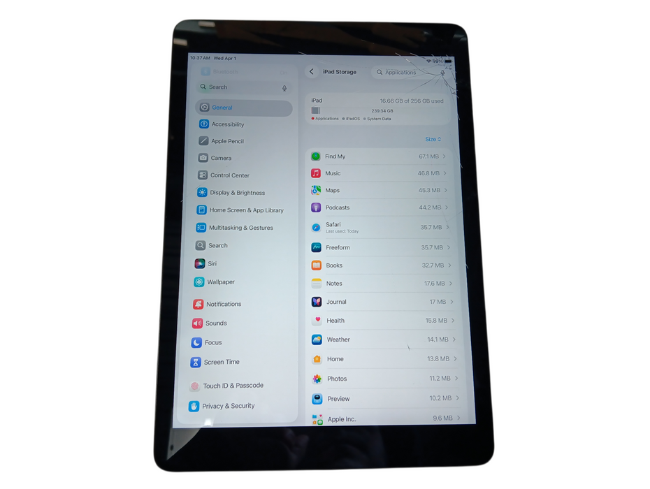 Apple iPad 9th Gen - 256GB - Space Gray [A2602] Read