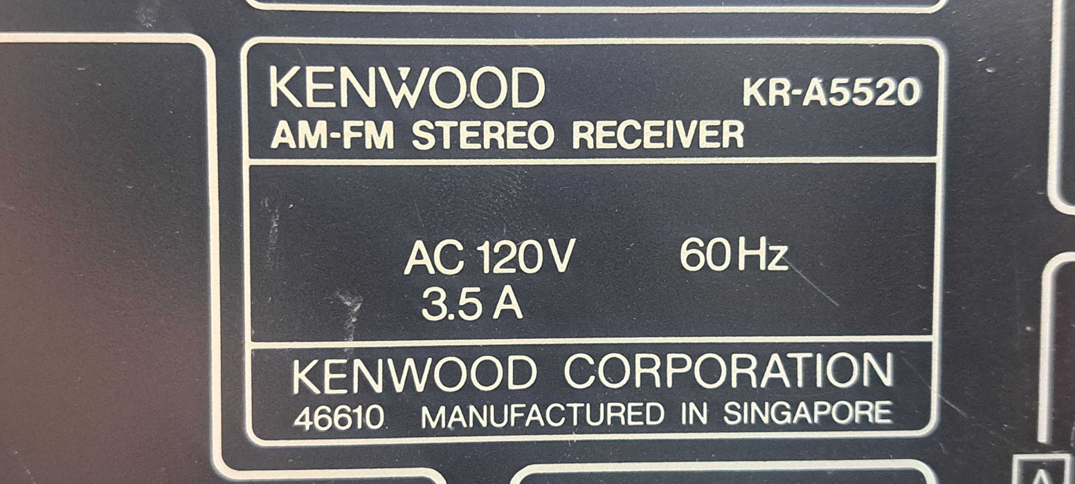Vintage Kenwood KR-A5520 Stereo Receiver