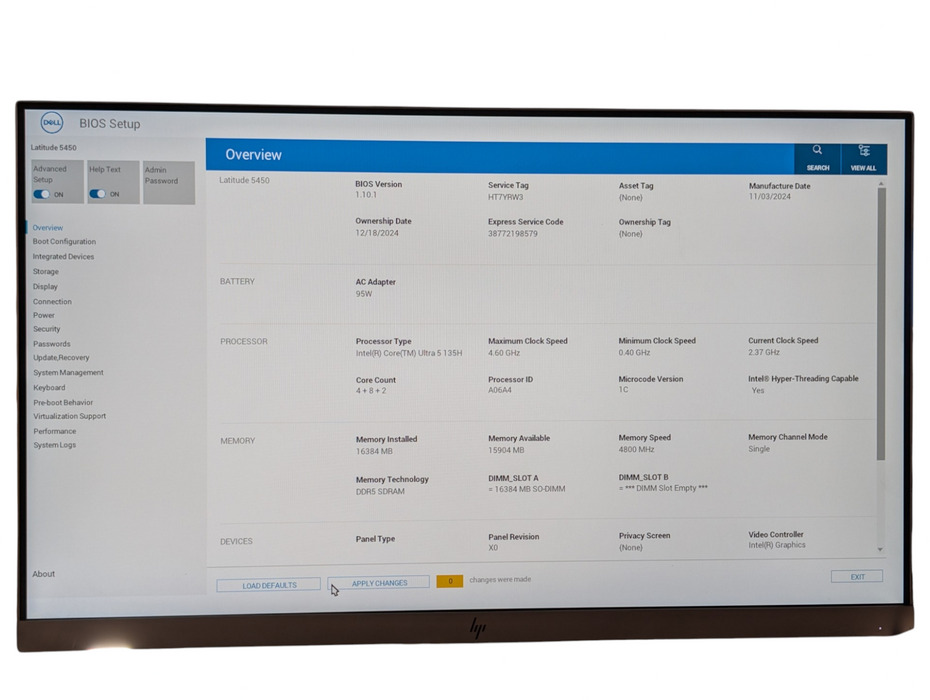 DELL Latitude 5450 Intel Core Ultra 5 135U 16GB DDR5 256GB NVMe SSD READ  - Lap200
