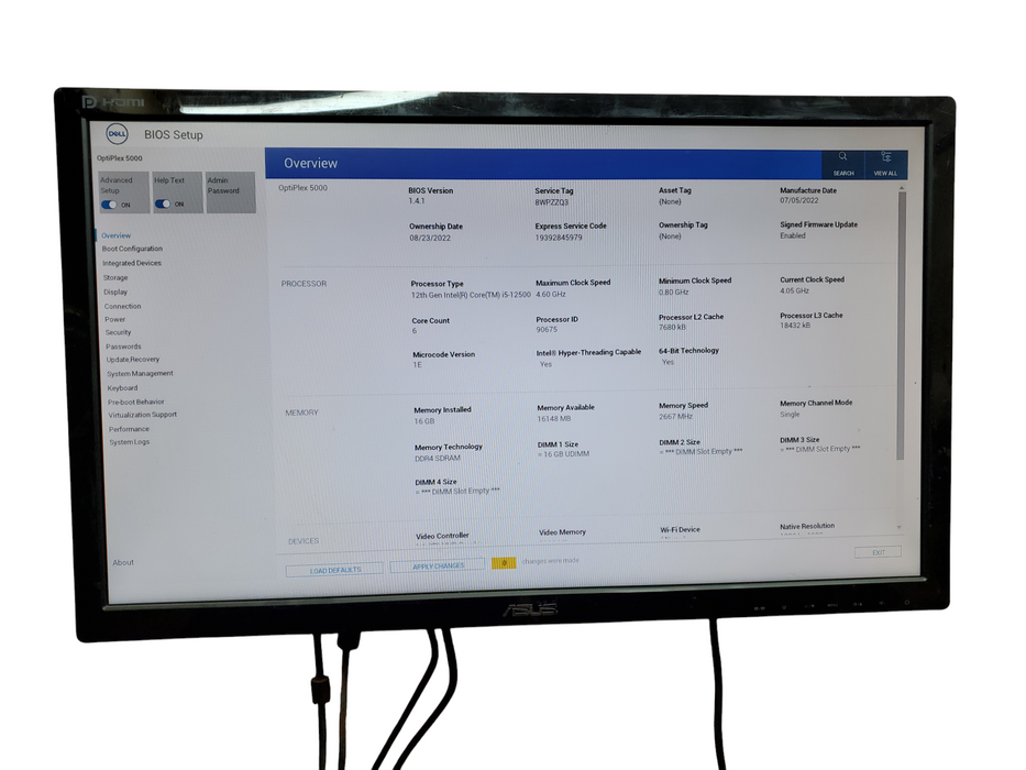 Dell Optiplex 5000, i5-12500@3.00GHz, 16GB DDR4, 256GB NVMe, no OS