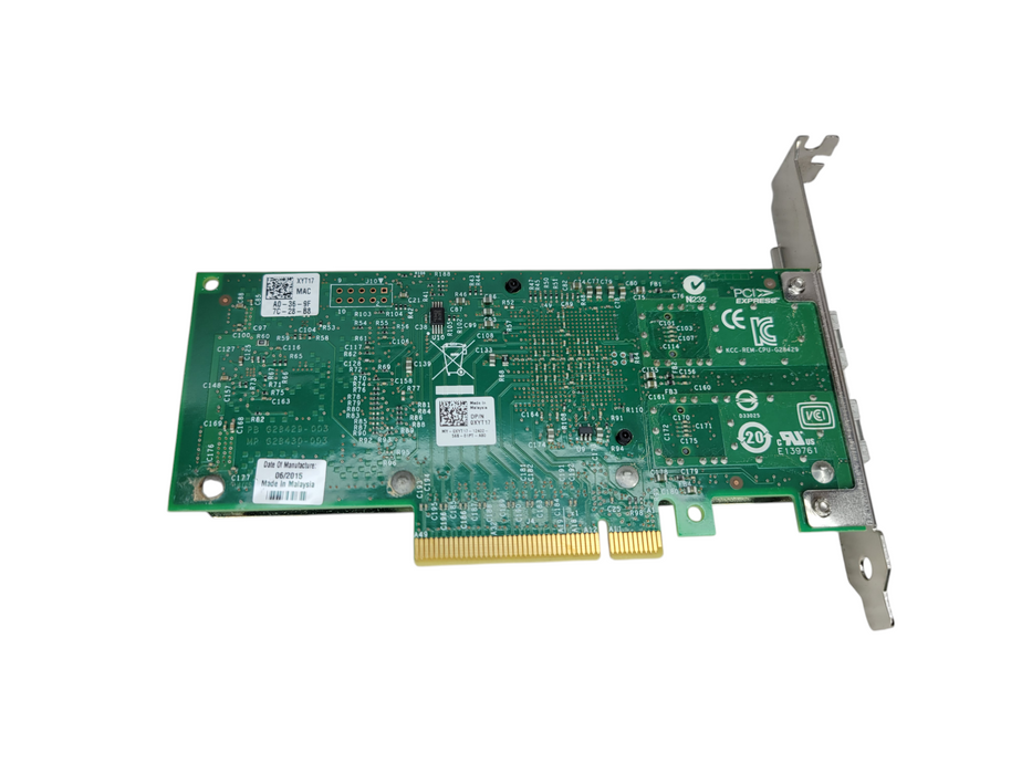 Dell X520-DA2 Dual Port SFP+ High Profile PCIe Network Adapter Dell P/N: 0X %