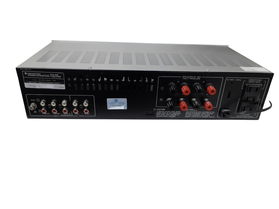 KENDWOOD KA-33 STERERO INTEGRATED AMPLIFIER