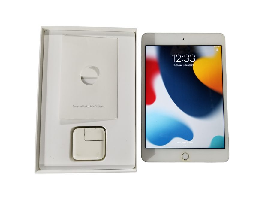 Apple iPad Mini 4 Silver A1538 Model MK9P2CL/A 128GB Wi-Fi