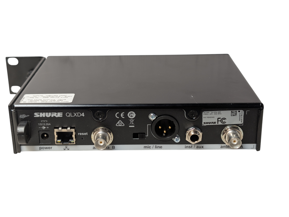 SHURE QLXD4 G50 470-534 MHz Digital Wireless Receiver Q-