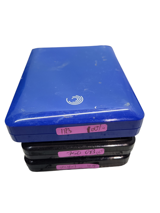 Lot 3x 500GB-1TB 2.5" External HDD with SATA Port  | 100% Health  &