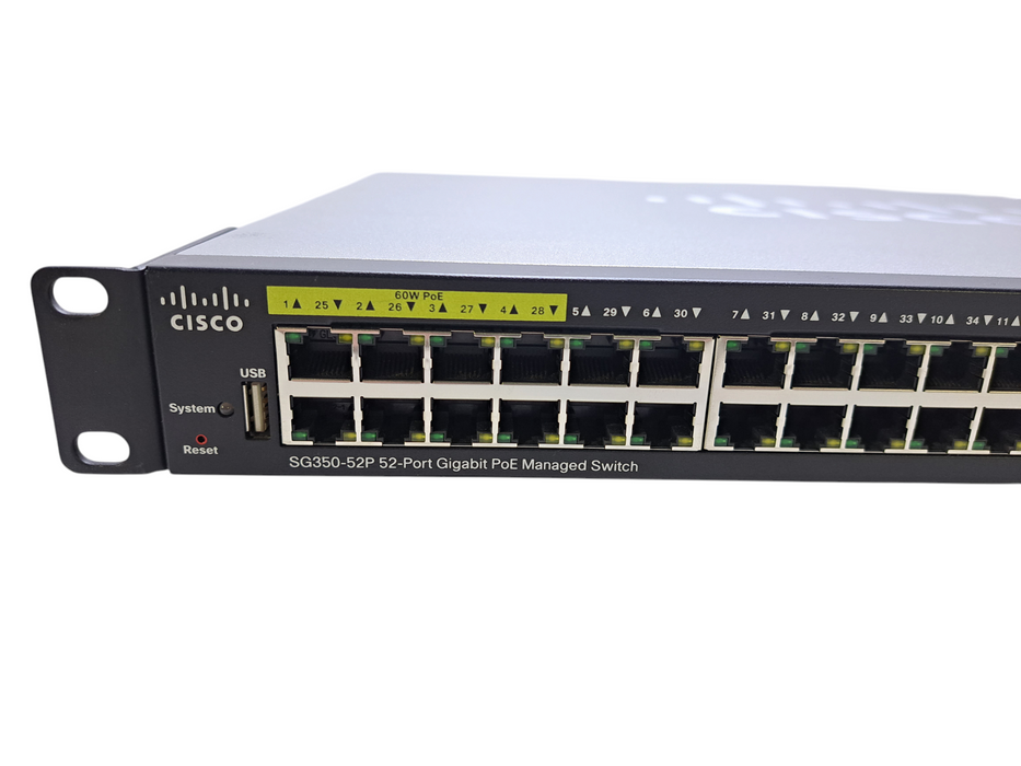 Cisco SG350-52P-K9 V03 | 52-Port Gigabit PoE Managed Switch