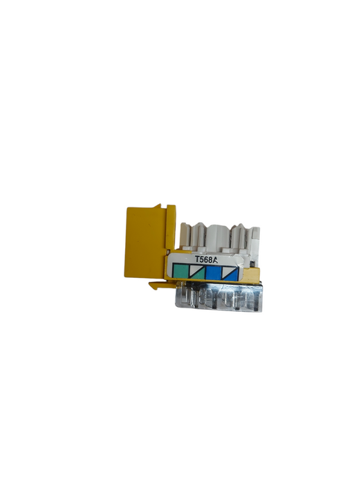 Lot 17x Hubbell HXJ6Y Cat6 RJ45 Keystone Jack Yellow T568A/B