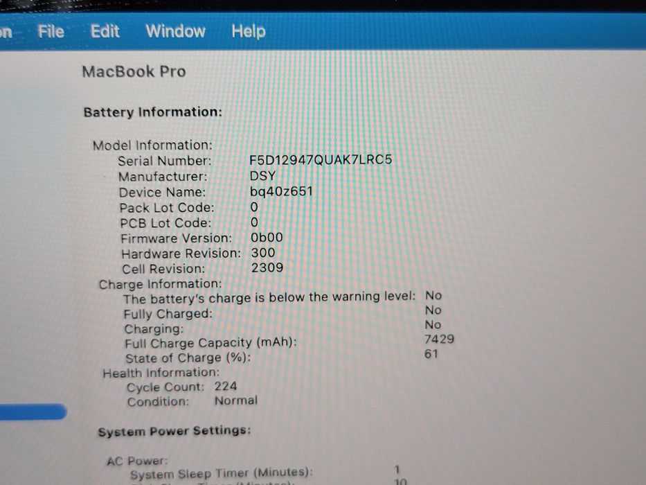 Apple Macbook Pro 2019 16" 6-Core i7-9750H @ 2.6GHz 16GB RAM 500GB SSD GPU (